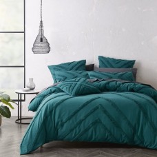 HAVEN KING SIZE QUILT COVER SET TEAL 